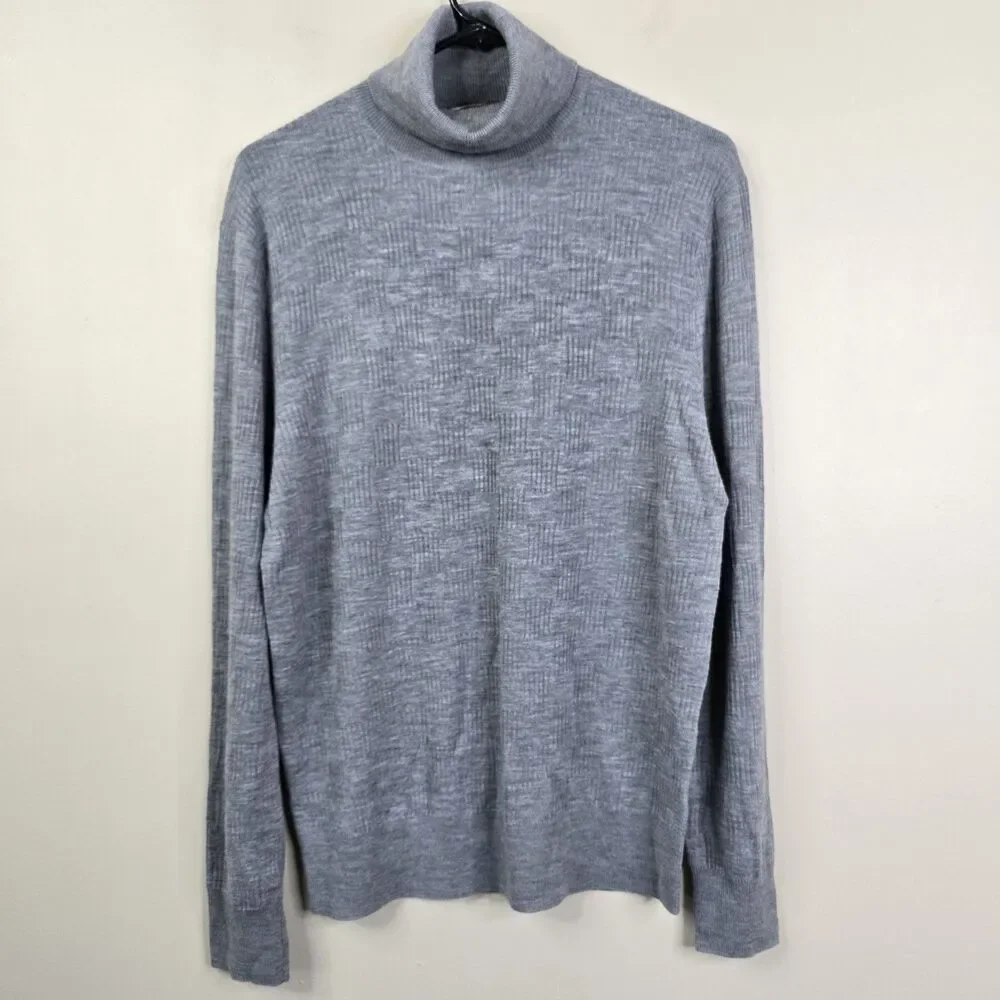 Mr Turk Long Sleeve Merino Wool Turtleneck Sweater Medium